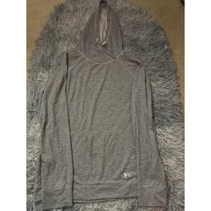 Under Armour Women's Gray Long Sleeve Hoodie Pullover‎ Activewear